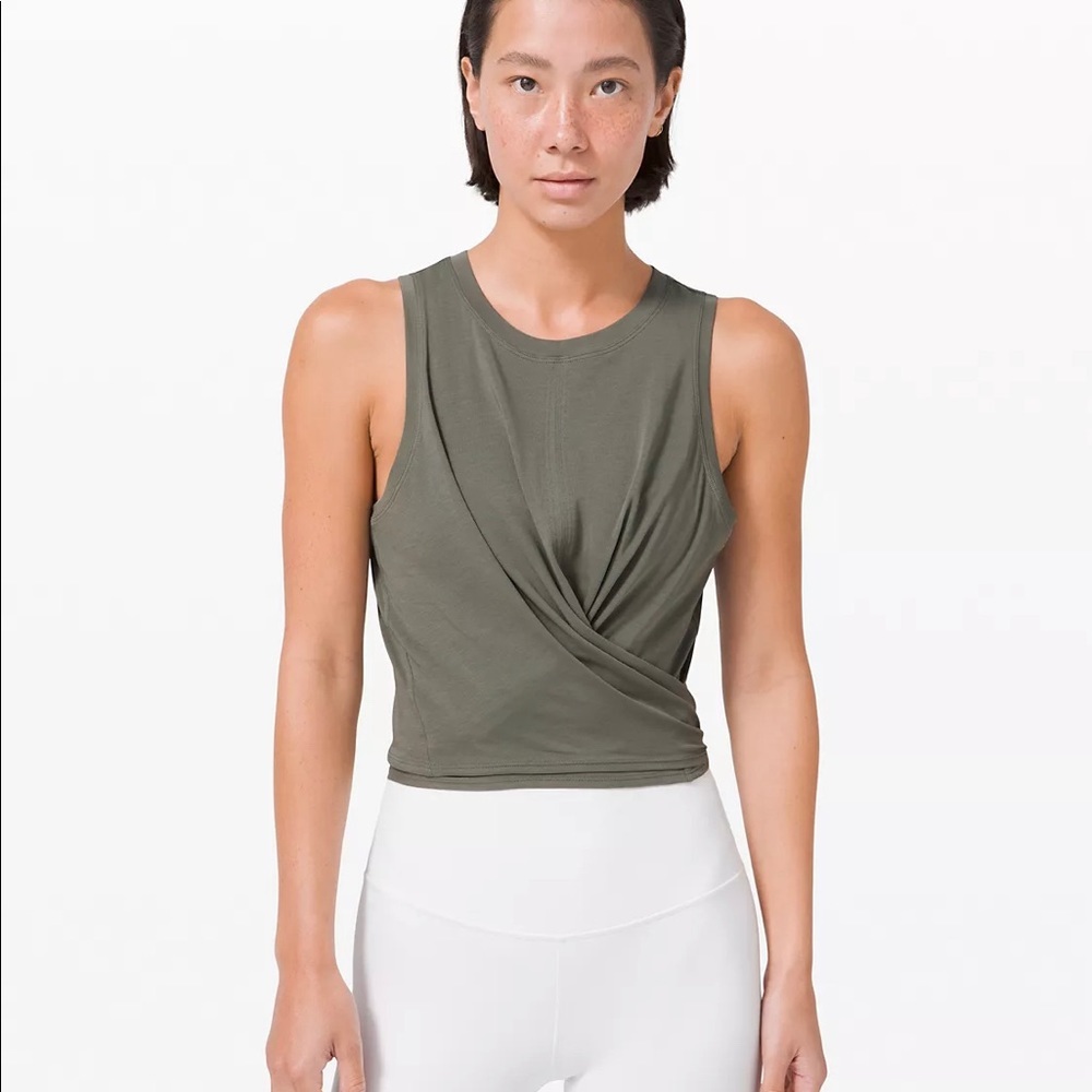 Lululemon Time to Restore Tank Grey Sage size 6